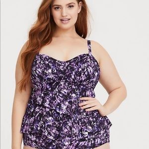 Torrid Purple Swimsuit Top 1 XL